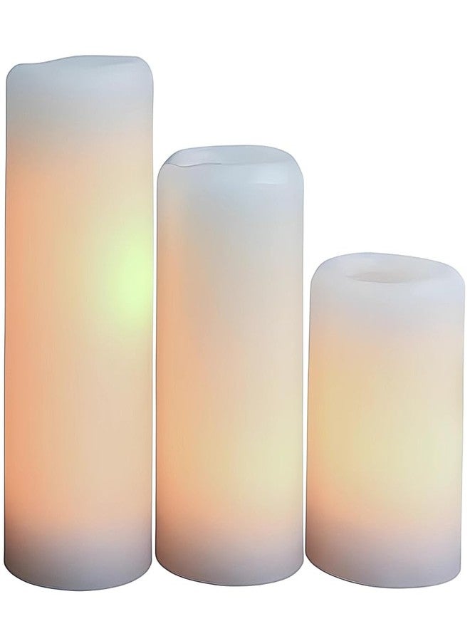 Brite Star 3ct Ivory Flameless Led Pillar Candle - Image 1