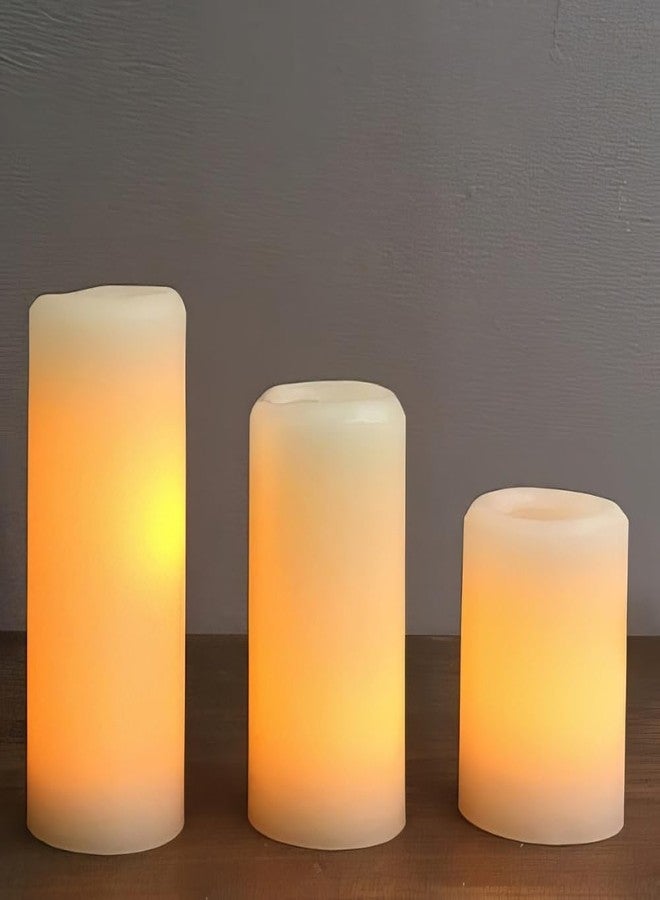 Brite Star 3ct Ivory Flameless Led Pillar Candle - Image 2