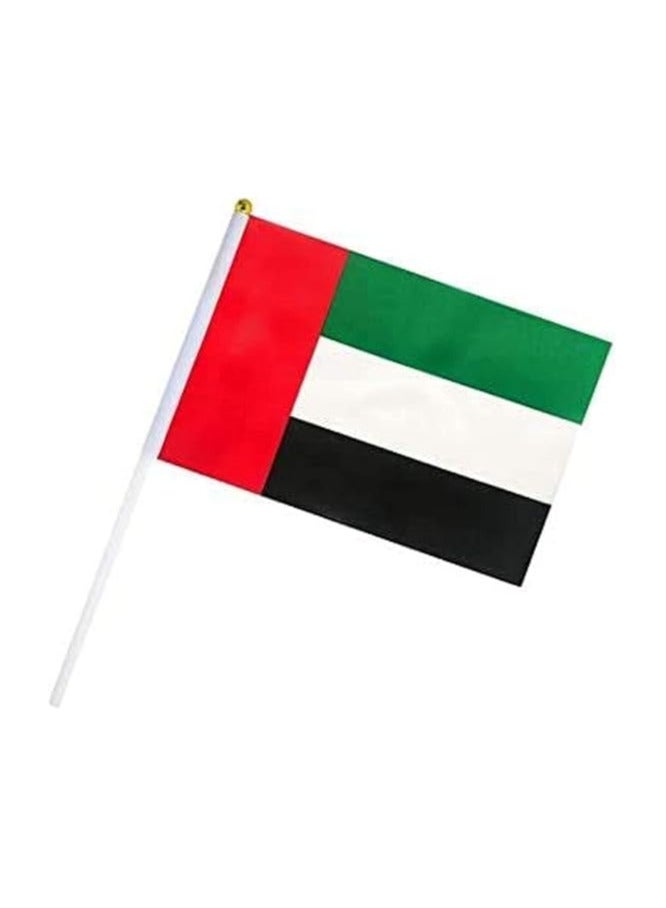 12 قطعة من الأعلام الوطنية لدولة الإمارات العربية المتحدة مع عصا بلاستيكية متعدد الألوان 30x45 سنتيمتر - Image 2