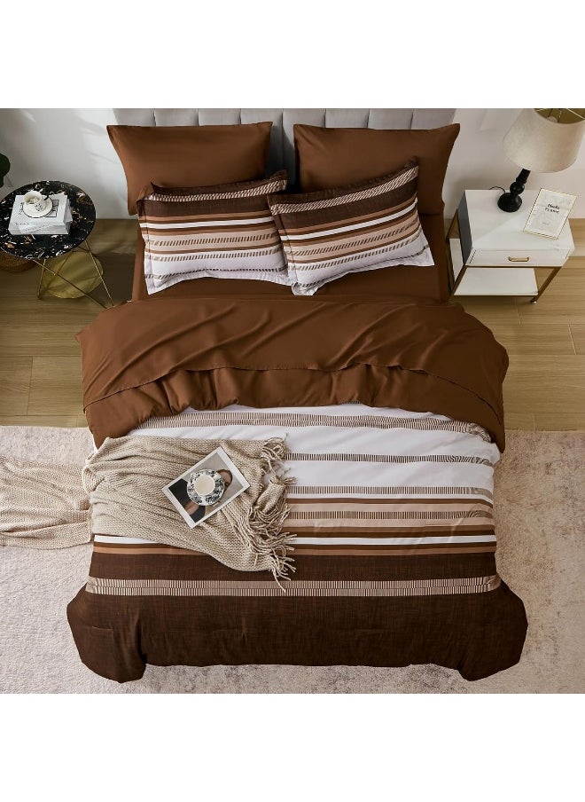 Generic Dobuyly Brown King Size Comforter Set 7 Pieces  - Image 3