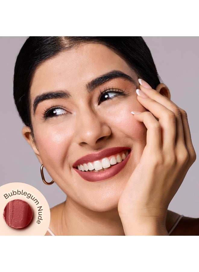 Mamaearth Moisture Matte Longstay Lipstick With Avocado Oil & Vitamin E For 12 Hour Long Stay-05 Bubblegum Nude - 2 G - Image 2