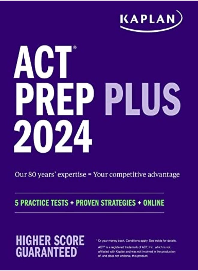 Act Prep Plus 2024 by Kaplan Test Prep Paperback 