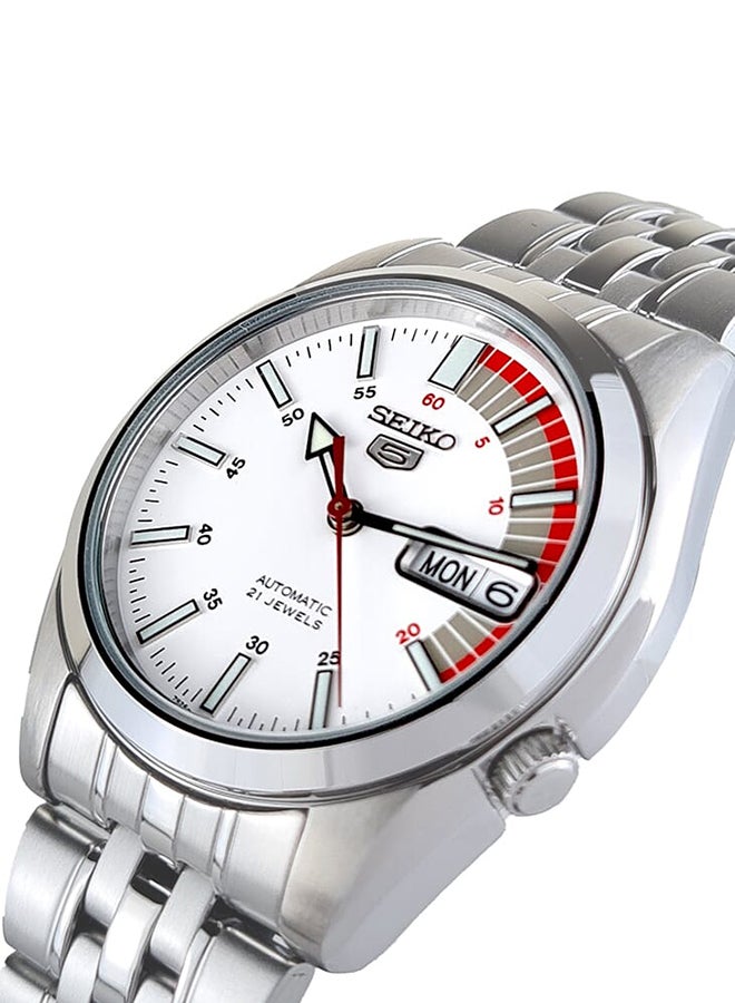 Seiko ساعة يد أوتوماتيكية للرجال من الفولاذ المقاوم للصدأ على شكل دائري أنالوج SNK369K1 - 37 مم - Image 2