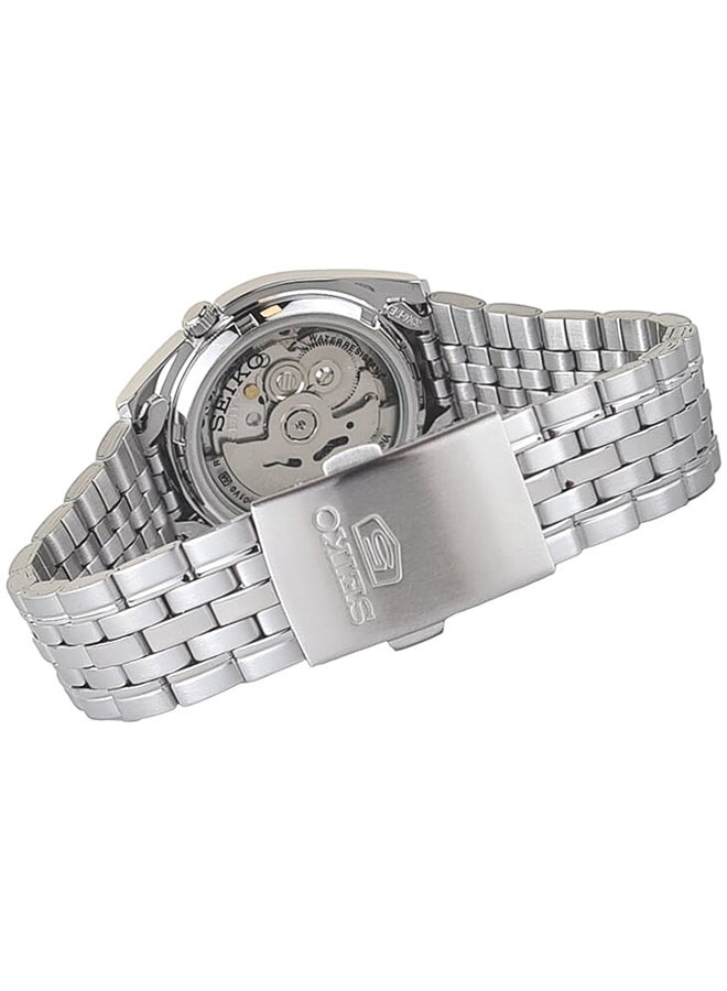 Seiko ساعة يد أوتوماتيكية للرجال من الفولاذ المقاوم للصدأ على شكل دائري أنالوج SNK369K1 - 37 مم - Image 3