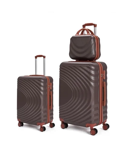 LIMRA Travel bags consisting of 3 luggage bags with a solid and strong design, size 28"20"12"inches brown