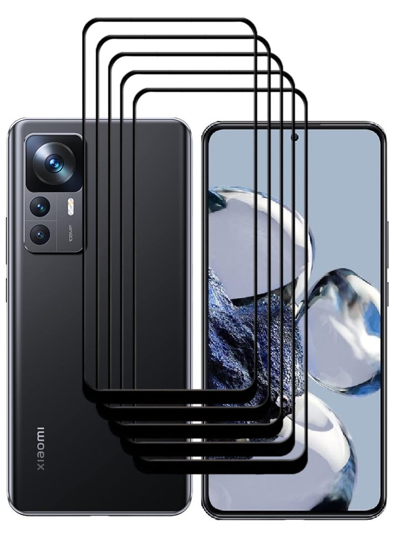ACLIX 5 Pieces Antistatic ESD Dustproof Premium Quality High Definition Tempered Glass Screen Protector Designed For Xiaomi 12T Pro - Image 1