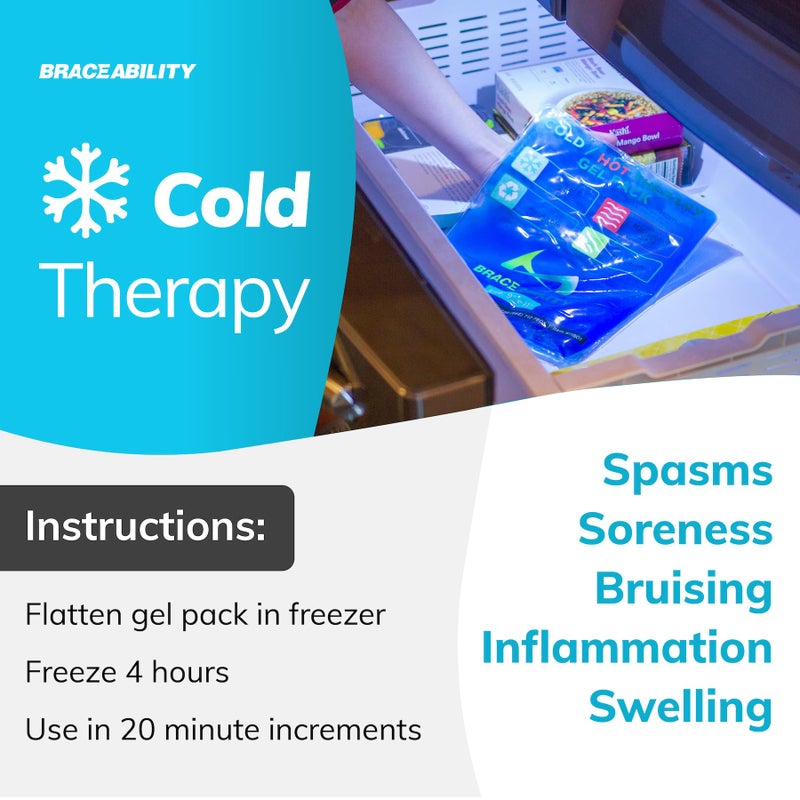 BraceAbility Medical Gel Hot Cold Pack - Reusable Soft Flexible Ice Pack for Hip, Shoulder, Knee, Back - Comfort Cold Compress for Injuries, Swelling, Bruises, Surgery, Kids, Adults (6.5" x 9.5") - Image 4