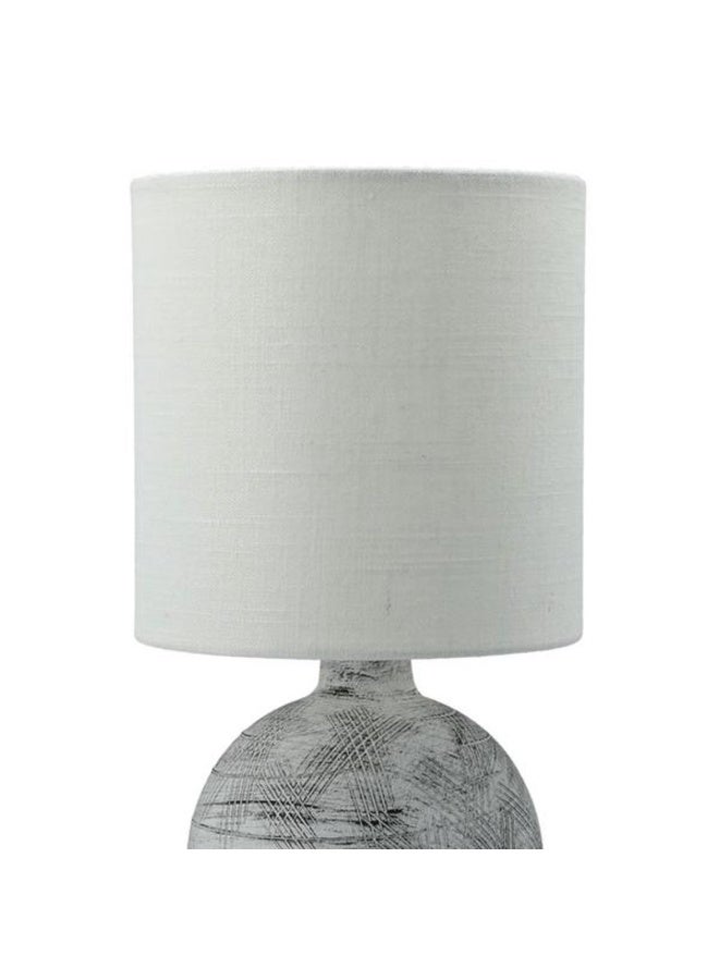 Micasa Grey Shade Table Lamp with Textured Base 17x30x17cm - Image 2