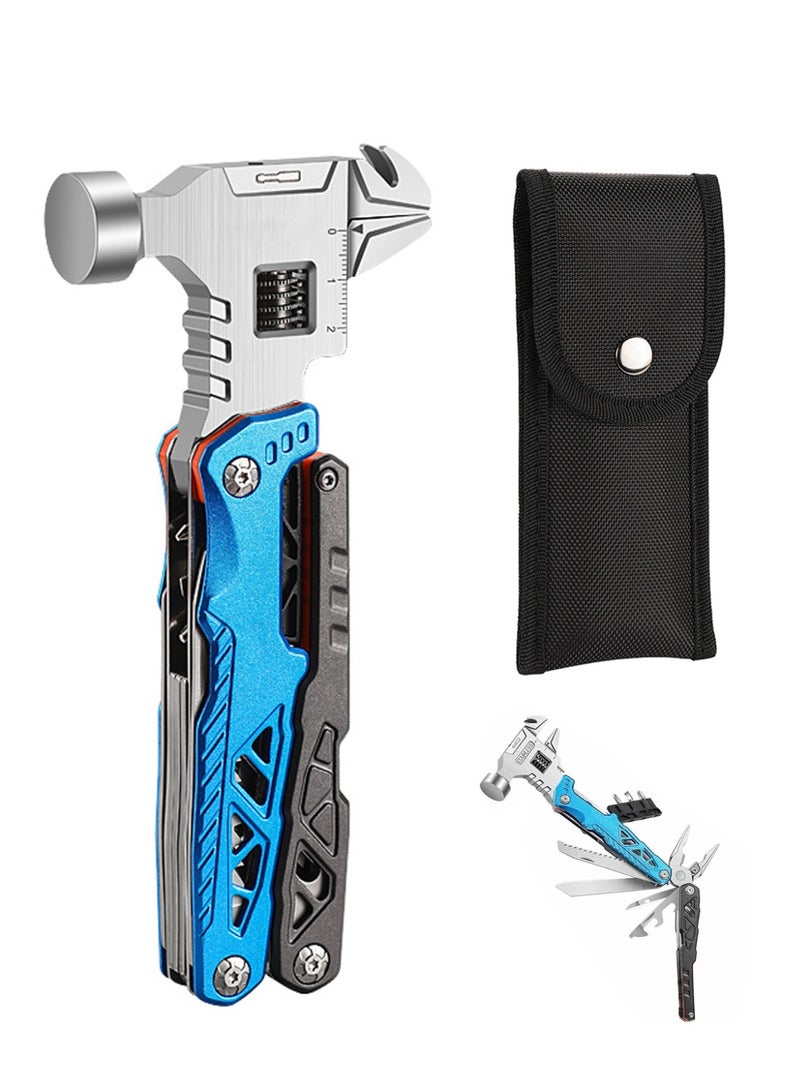 KINGMAZI Upgraded 18 in 1 Multitool,Professional Stainless Steel Multitool Pliers with Replaceable Alloy Steel Blades Wire Cutters,Bottle Opener,Nylon Sheath,Apply to Survival,Camping, Hunting & Hiking Gift for Men - Image 1