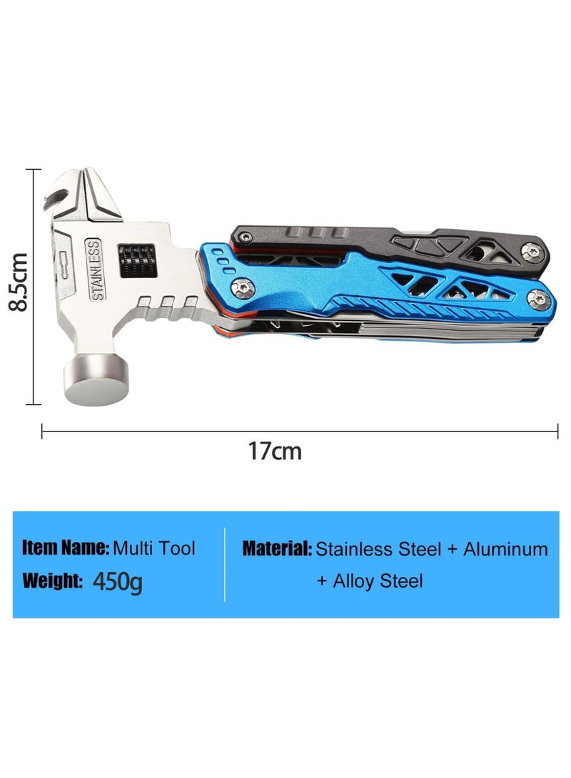 KINGMAZI Upgraded 18 in 1 Multitool,Professional Stainless Steel Multitool Pliers with Replaceable Alloy Steel Blades Wire Cutters,Bottle Opener,Nylon Sheath,Apply to Survival,Camping, Hunting & Hiking Gift for Men - Image 2