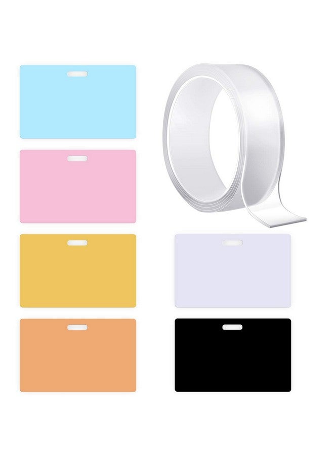 Zonon 6 Pieces Xray Marker Holders Assorted Colors Pvc Xray Marker Holder With Nano Adhesive Tape Id Card Name Tag Badge Holder For Doctors Workers Students - Image 1