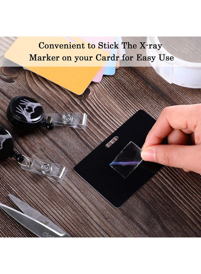 Zonon 6 Pieces Xray Marker Holders Assorted Colors Pvc Xray Marker Holder With Nano Adhesive Tape Id Card Name Tag Badge Holder For Doctors Workers Students - Image 5