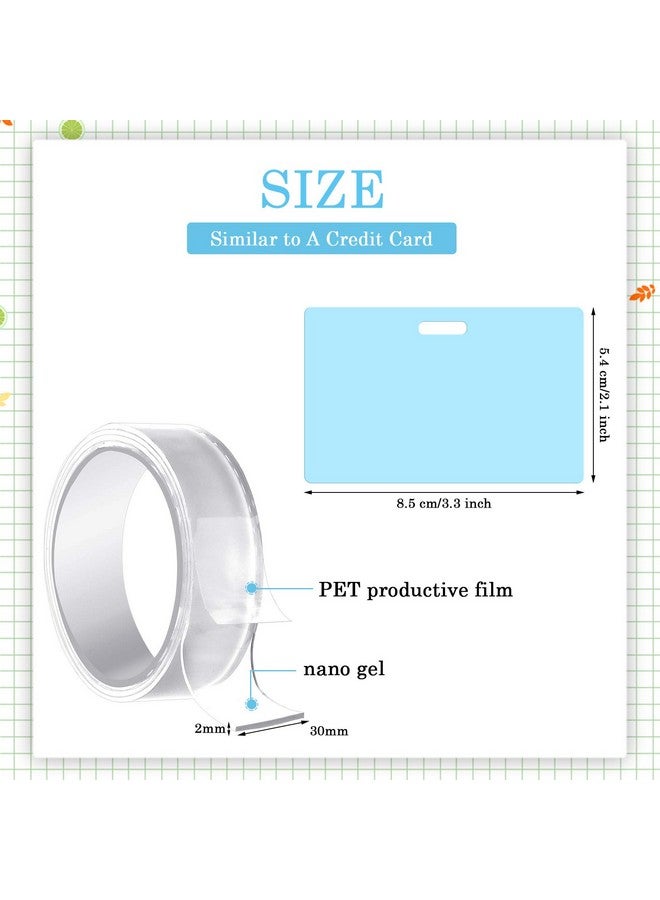 Zonon 6 Pieces Xray Marker Holders Assorted Colors Pvc Xray Marker Holder With Nano Adhesive Tape Id Card Name Tag Badge Holder For Doctors Workers Students - Image 2