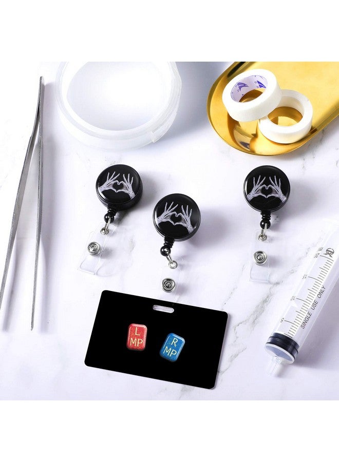 Zonon 6 Pieces Xray Marker Holders Assorted Colors Pvc Xray Marker Holder With Nano Adhesive Tape Id Card Name Tag Badge Holder For Doctors Workers Students - Image 4