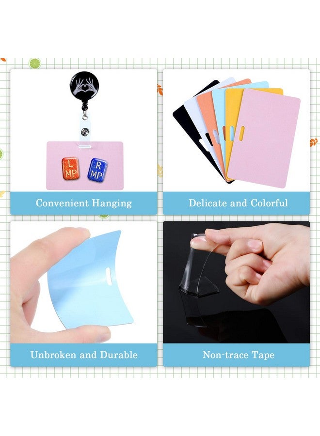 Zonon 6 Pieces Xray Marker Holders Assorted Colors Pvc Xray Marker Holder With Nano Adhesive Tape Id Card Name Tag Badge Holder For Doctors Workers Students - Image 3