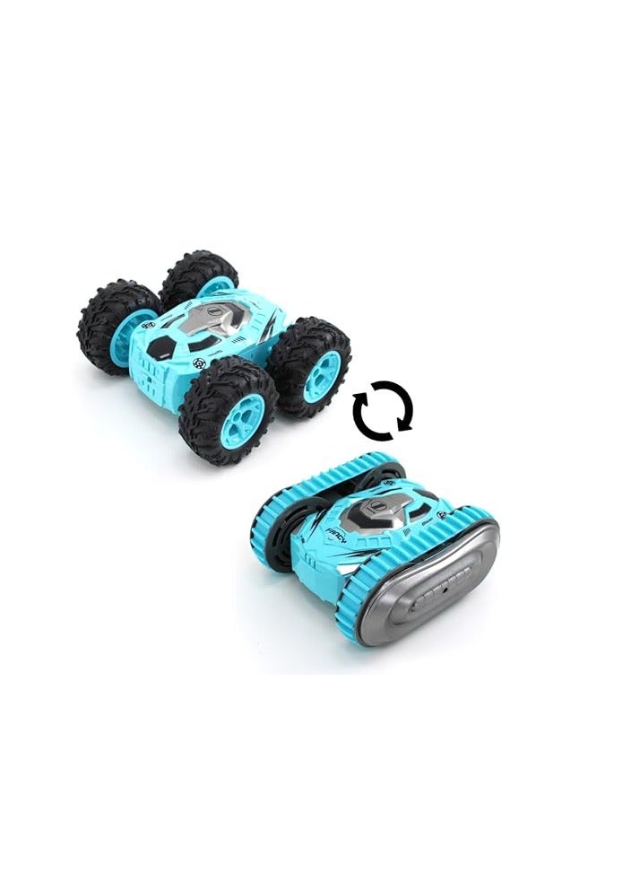 لعبة سيارة 4WD Stunt Car 2 في 1 مع جهاز تحكم عن بعد، مركبة قابلة للتحويل بإطارين، للأطفال من سن 3 سنوات فما فوق، تقلبات عالية السرعة، وتدور، وتتحرك على الطرق الوعرة - Image 2