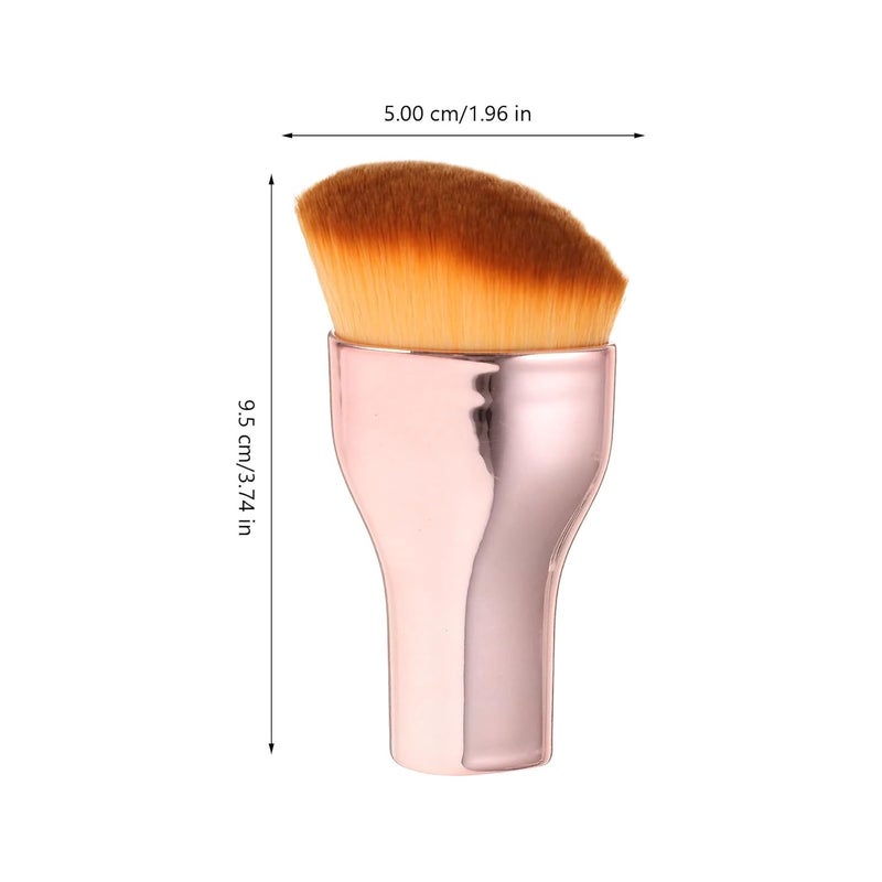 Foundation Brush Liquid Makeup Brush Small Rose Gold Portable for Women Professional Cosmetic Tool for Liquid Foundation Application - Image 2