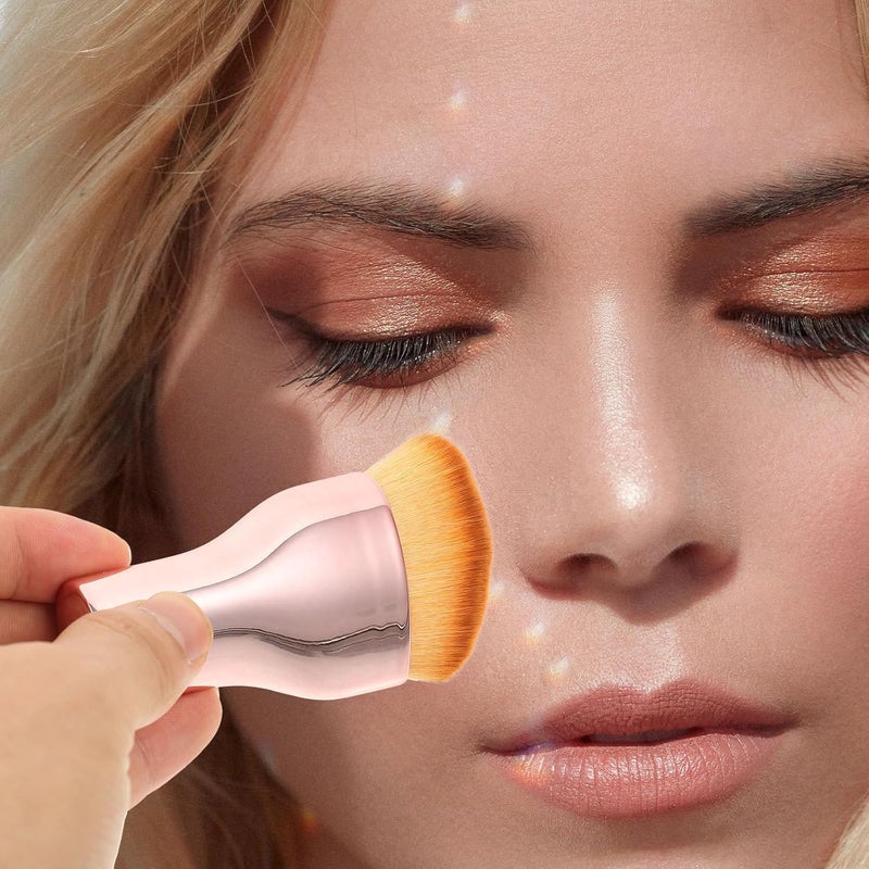 Foundation Brush Liquid Makeup Brush Small Rose Gold Portable for Women Professional Cosmetic Tool for Liquid Foundation Application - Image 5