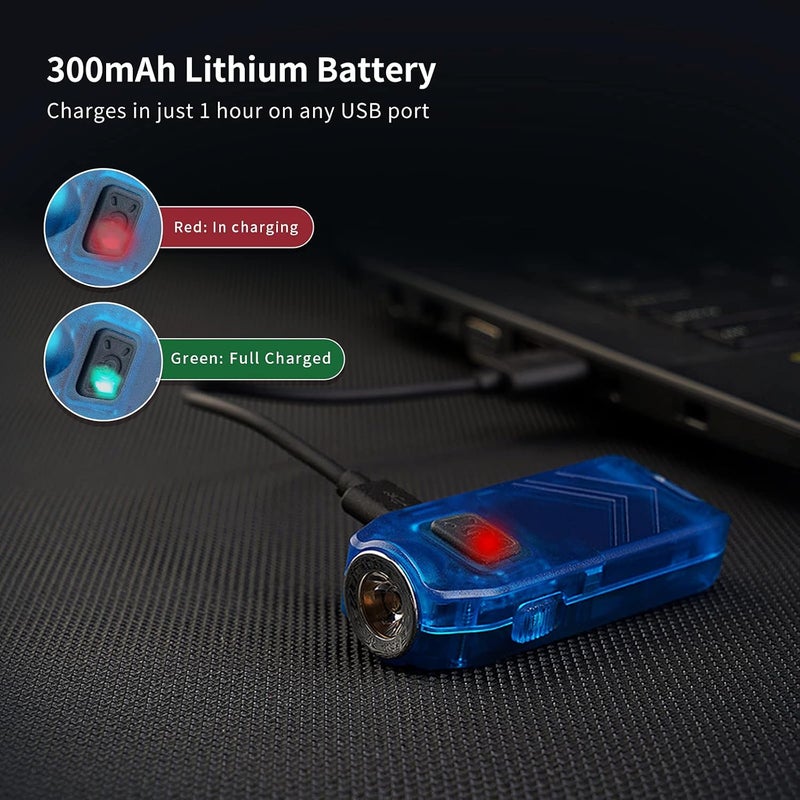MecArmy SGN5 USB Rechargeable Personal Attack Alarm Flashlight - Mini Handheld EDC Keychain Torch with 560 Lumens and 115dB Siren (Red) - Image 5
