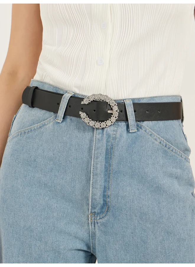 ستايلي Styli Embellished Buckle Detail Belt