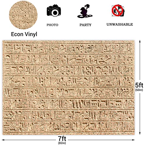 Eainb 7x5ft Egypt Hieroglyphs Backdrop Ancient Egyptians Civilization Photography Background Egyptian Art Photos Archaeology History Course Photo Shoot History Culture Mural Travel Backdrop Props - Image 3