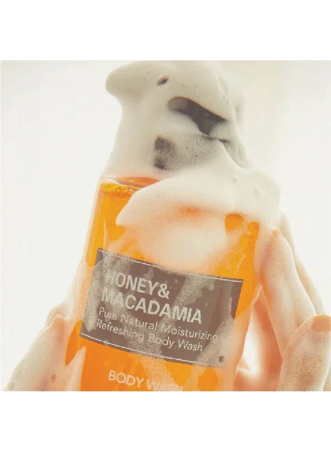 KUNDAL Honey & Macadamia Body Wash - Amber Vanilla 500ml - Image 3