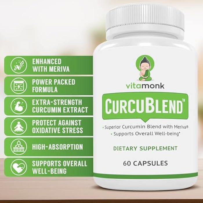 VitaMonk Turmeric and Ginger Complex with Meriva, Grape Seed, Boswellia Extract, Cat’s Claw and More - Ginger and Turmeric Supplements for Overall Health, Wellness and Immune Support - 60 Caps - Image 2