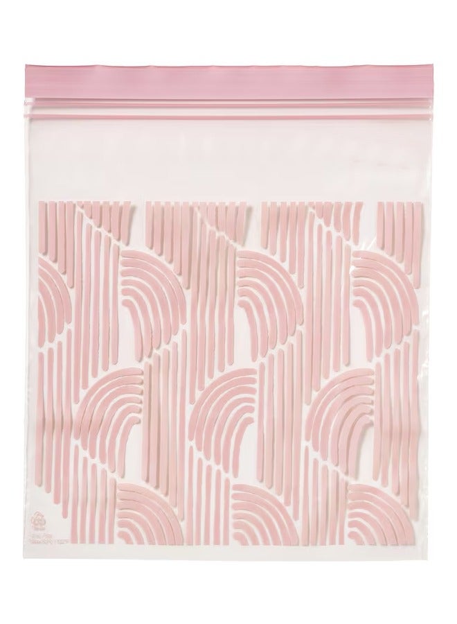 Resealable Bag Pale Pink 20 Pack 2.5L  - Image 1