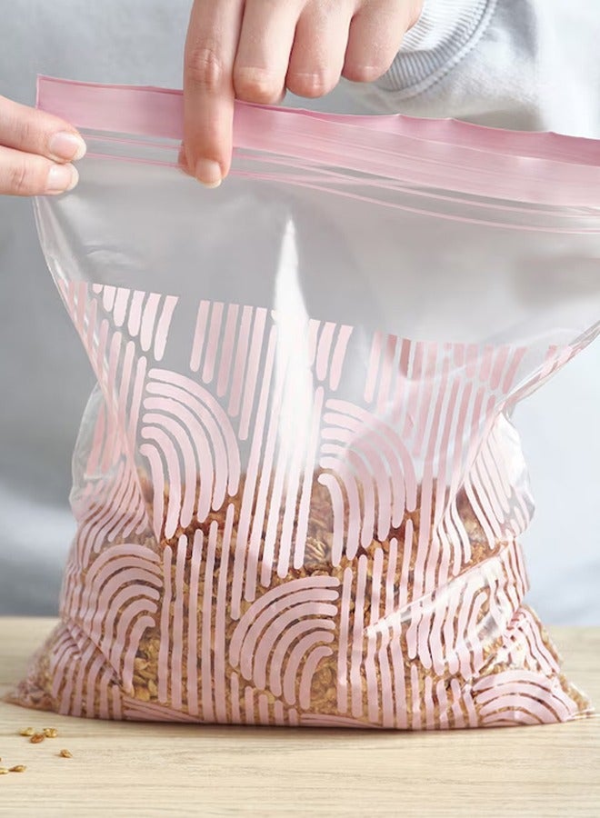 Resealable Bag Pale Pink 20 Pack 2.5L  - Image 3