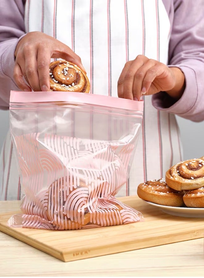Resealable Bag Pale Pink 20 Pack 2.5L  - Image 4