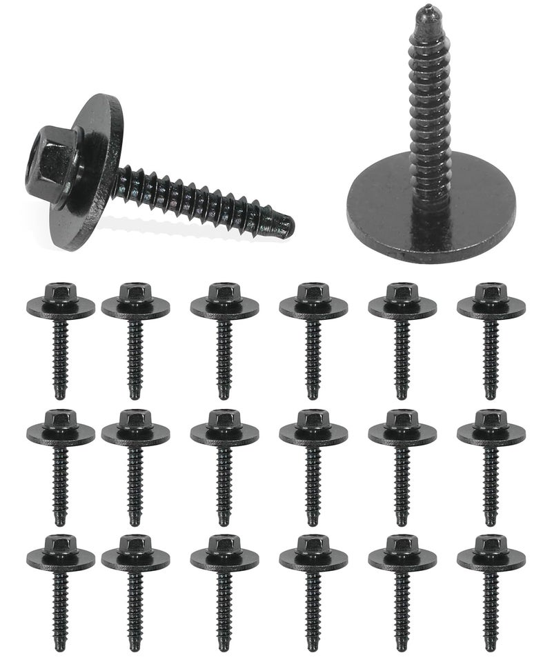 UBOG 20PCS Fender Screws,Fender Liner Screws,Car Accessories Bumper Bolts,Fender Liner Bumper Cover Splash Shield Bolt Screw,Splash Shield Screws Replacement,Compatible #11570498 W716345-S450B High precision lightweight material - Image 1