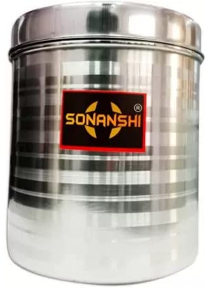 Sonanshi Sonanshi Stainless Steel DabbaStorage BoxDibbaContainer with LID 1 Litre  - Image 1