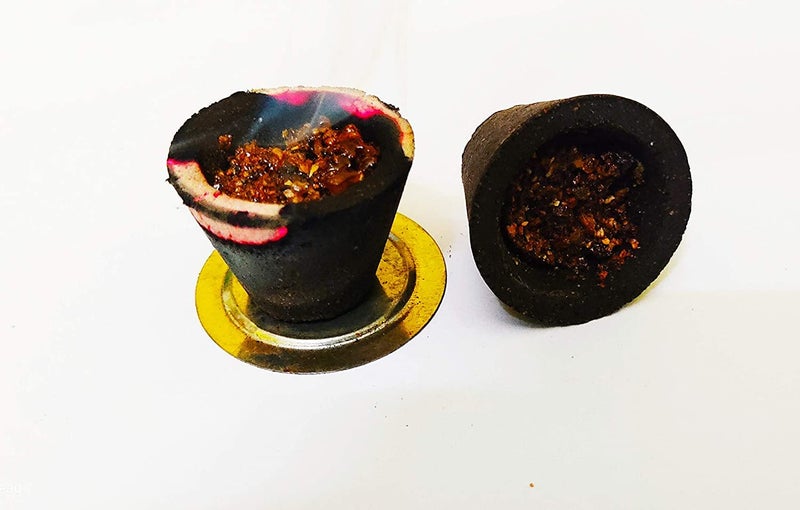 AL-Bi Cup Sambrani Religious Rituals (60 pcs) Dhoop Cups, Pure Natural Guggal Raw Dhoop Cup with Sambrani - Image 3