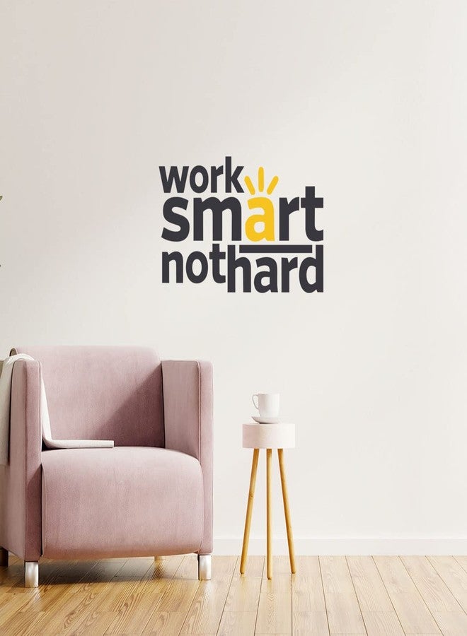Masstone PVC Vinyl Motivational Quote Work Smart Not Hard Wall Sticker, 39x62 CM - Pack of 1