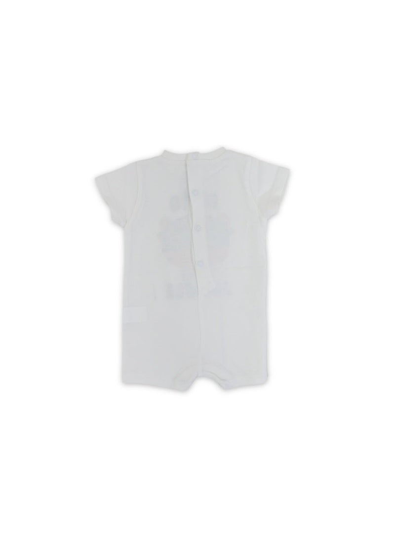 Pompelo Baby Boys Cotton Romper – Off-White with "Hero of the Jungle" Print - Image 2
