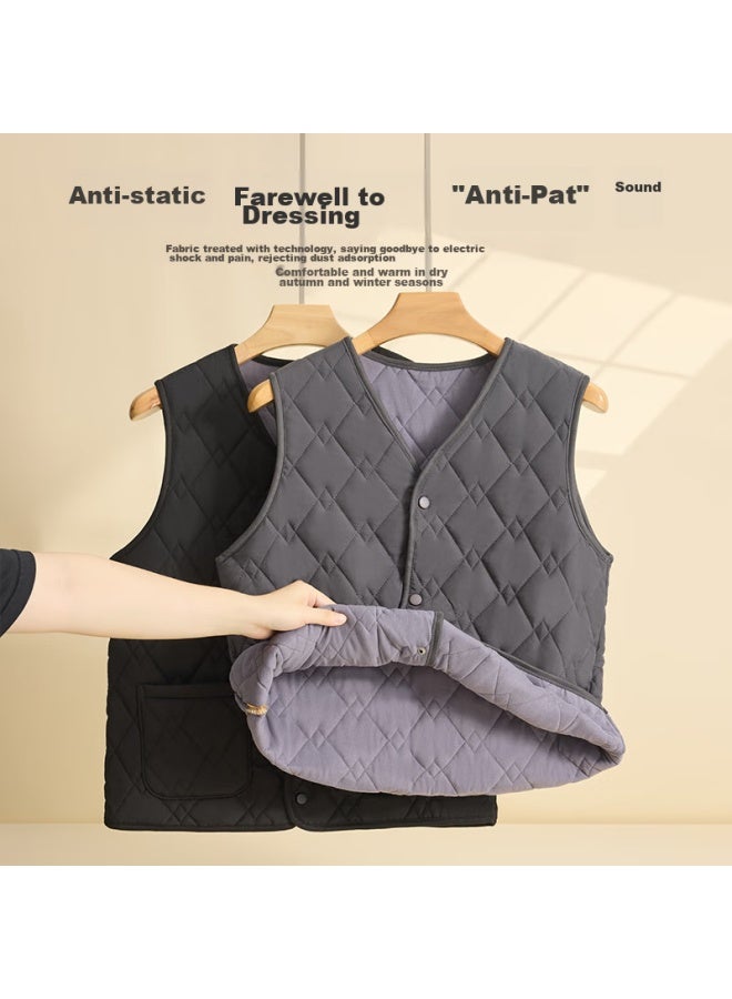 Yuzhaolin Thermal Vest For Men, Thickened Fleece-lined Inner And Outer Wear, Sleeveless Waistcoat For Middle-aged And Elderly Men - Image 5