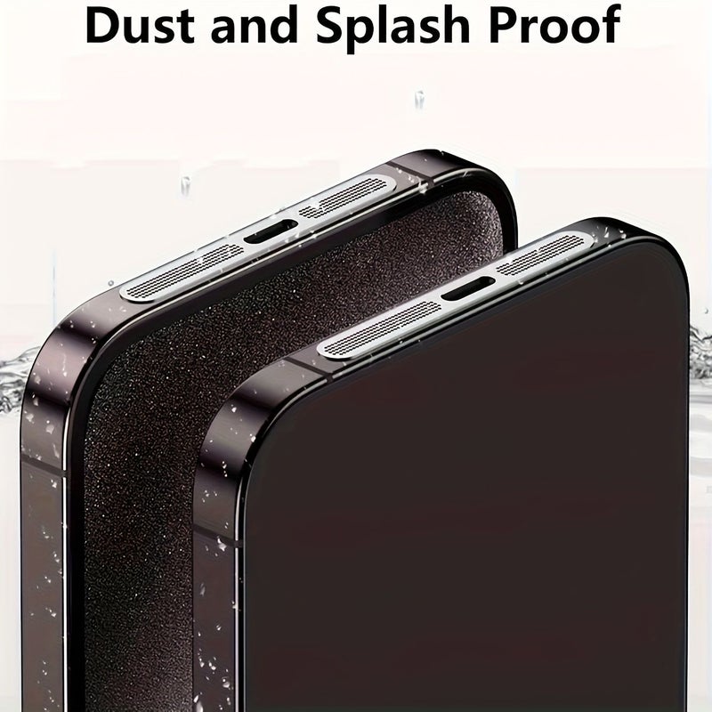 أسود 2 قطعة شبكة من المعدن المضادة للغبار لسماعات الأذن لأجهزة iPhone 13 14 15 16 - Image 3
