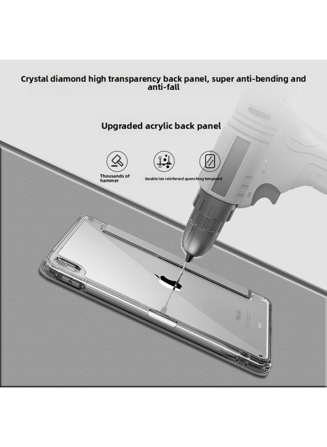 High-permeability Acrylic Ipad10.2 Protective Case Air5 Flat Ipad2024 For Iphone 11 Anti-bending Inch Batch-Color:[Ice Crystal High Permeability] [baby Powder]]-Applicable Model:iPad Pro10.5/2019 Air10.5 - Image 3
