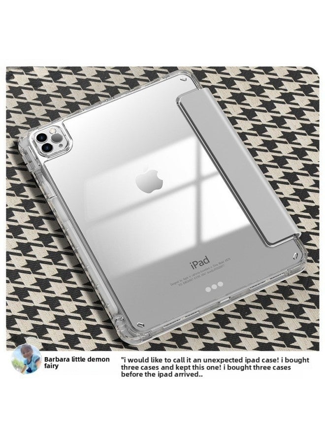 High-permeability Acrylic Ipad10.2 Protective Case Air5 Flat Ipad2024 For Iphone 11 Anti-bending Inch Batch-Color:[Ice Crystal High Permeability] [baby Powder]]-Applicable Model:iPad Pro10.5/2019 Air10.5 - Image 2