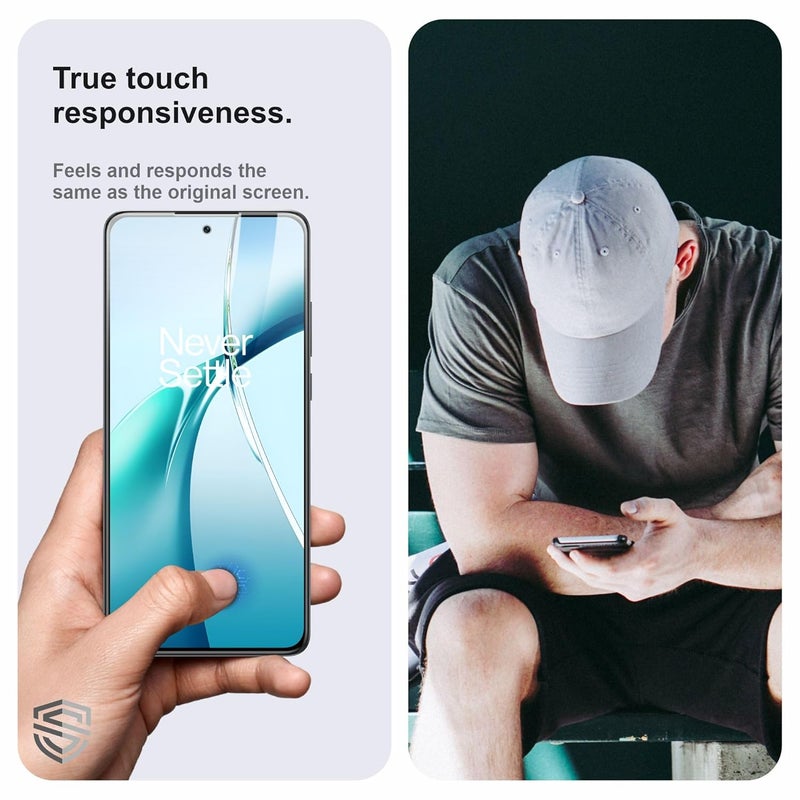 Skyddshield Military-Grade Gorilla Tempered Glass For OnePlus Nord CE 4 Lite (6.67 Inch) With Installation Kit | Edge to Edge Coverage | Black - Image 4