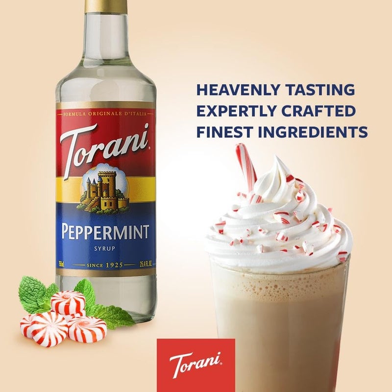 Torani+Peppermint+Coffee+Syrup+25oz+-+Plastic+Bottle - Image 3