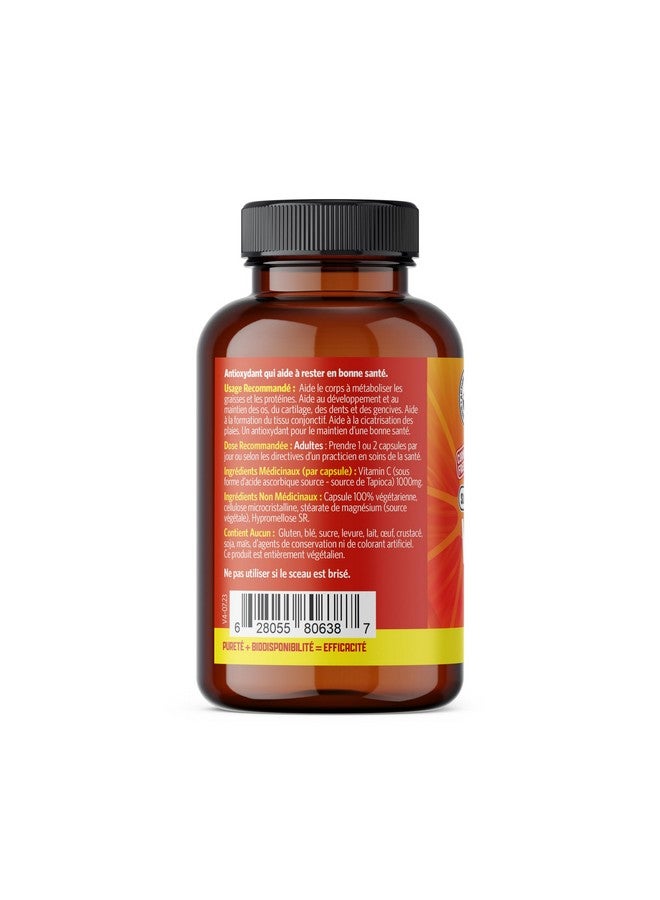 Pure Lab Vitamins Vitamin C 1000 mg - Tapioca Source - 120 Vegi DRC Caps by Pure Lab Vitamins (DRC - Delayed Release caps) Corn Free Made in Canada - Image 4