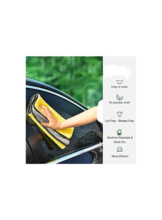 The Bros Microfiber Cleaning Cloth 30X40cm (3 Pack). All Purpose Towels For Home Appliance, Kitchen & Washroom. Car Washing & Drying High Absorbent Rags. REUsable, Lint-Free & Streak-Free - Image 5