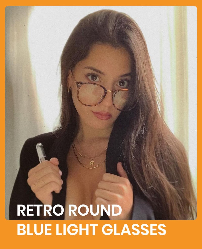 Cyxus Blue Light Glasses for Women, Blue Light Blocking Eyeglasses for Women, Round Computer Eyewear Anti Eye Strain Glasses - Image 2