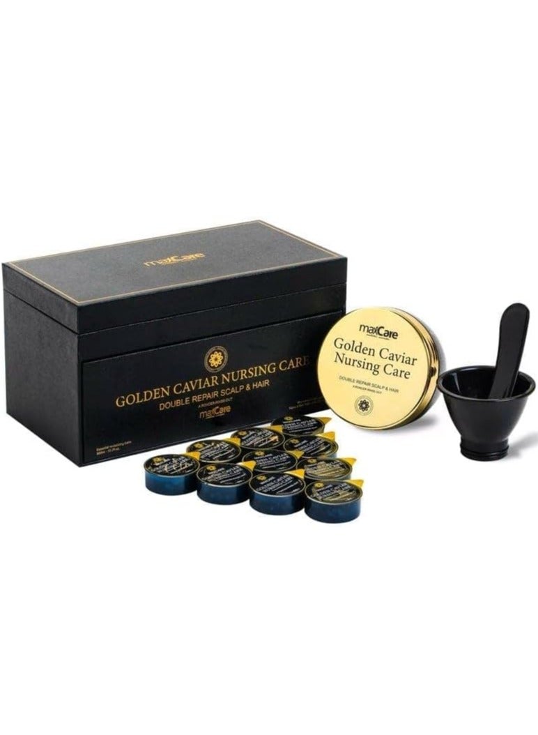 Max Care Maxcare Golden Caviar Nursing Care Double Repair Scalp And Hair Mask - Intensive Deep Repair - Image 2