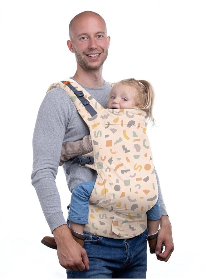 Beco Toddler Carrier with Extra Wide Seat, 100% Cotton Toddler Carrying Backpack Style and Front-Carry, Lightweight & Breathable Child Carrier, Toddler Sling Carrier 20-60 lbs (Geometric) - Image 1