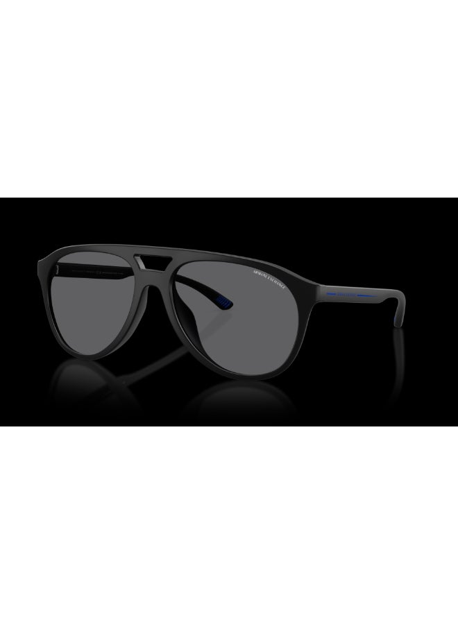 Armani Exchange نظارات شمسية طيار للرجال من أرماني إكستشينج - AX 4156SU - حجم العدسة: 59 مم - أسود غير لامع - Image 4