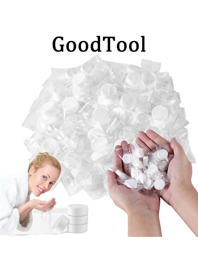 GoodTool 100PCS Disposable Compressed Towels Portable Soft Cotton Bath Towels Individually Wrapped Face Towel for Travel Sport Home  - Image 1