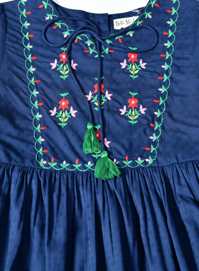 BELLA MODA Embroidered Longsleeve Dress - Image 4