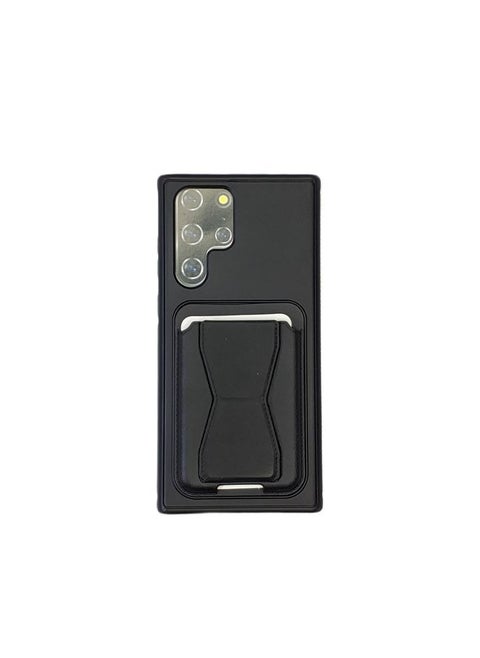 Protective case compatible with devices such as Samsung S22 Ultra - with card holder - desk stand on the back